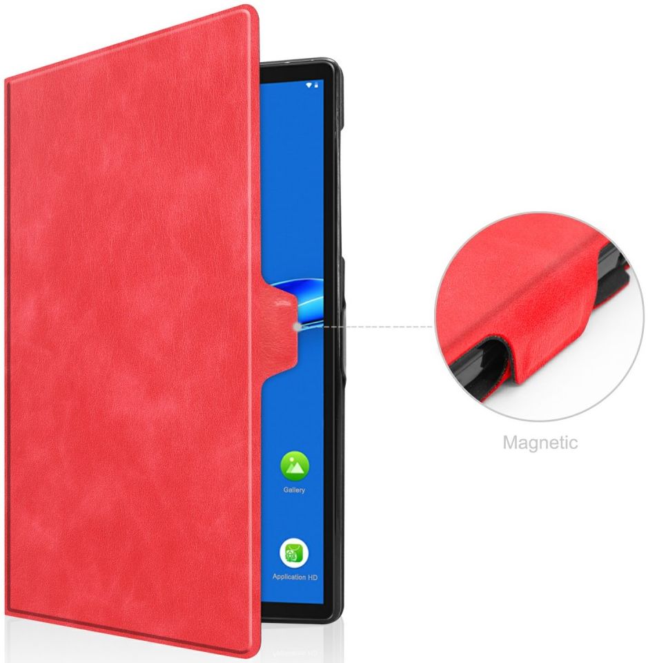 Lenovo Tab M10 Plus / FHD Plus Hoes Book Case met Standaard Rood afbeelding 9