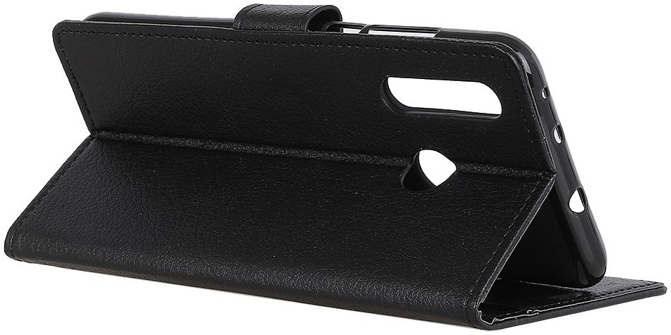 Alcatel 1S 2020 / 3L 2020 Litchi Skin Portemonnee Hoesje Zwart afbeelding 5