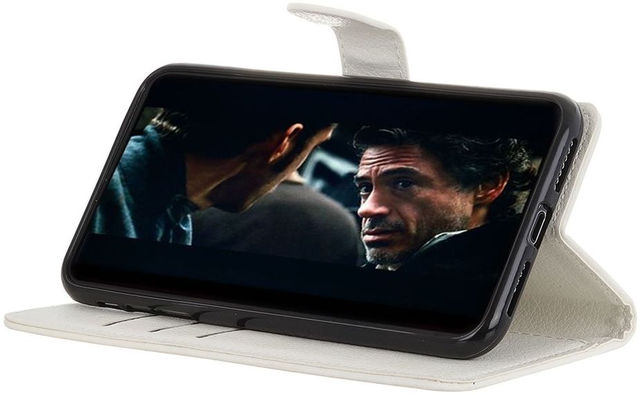 Alcatel 1S 2020 / 3L 2020 Litchi Skin Portemonnee Hoesje Wit afbeelding 11