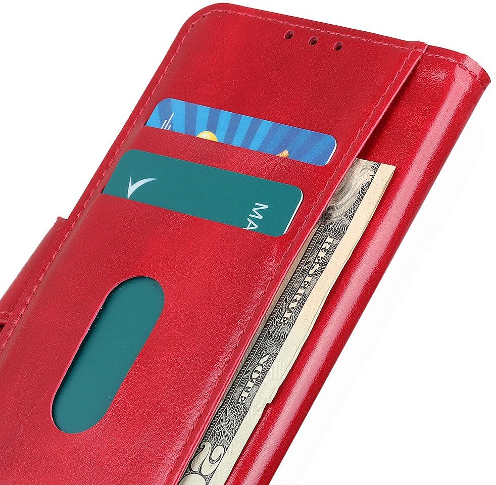 Oppo Find X2 Hoesje Portemonnee Kunstleer met Standaard Rood afbeelding 10