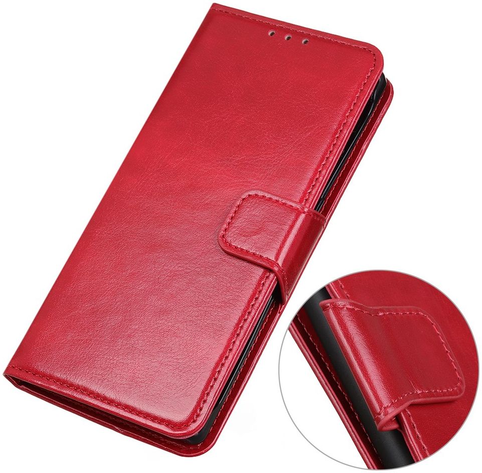 Oppo Find X2 Hoesje Portemonnee Kunstleer met Standaard Rood afbeelding 8
