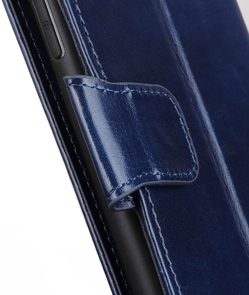 Oppo Find X2 Hoesje Portemonnee Kunstleer met Standaard Blauw afbeelding 9