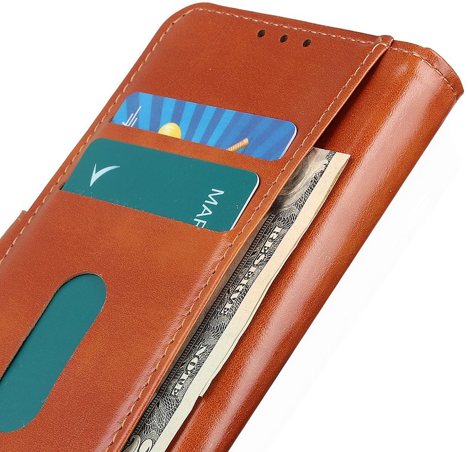 Oppo Find X2 Hoesje Portemonnee Kunstleer met Standaard Bruin afbeelding 9