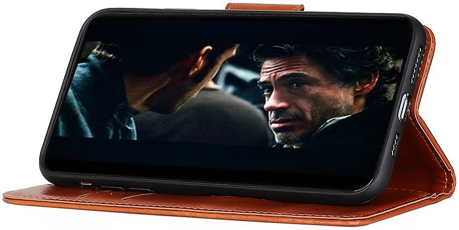 Oppo Find X2 Hoesje Portemonnee Kunstleer met Standaard Bruin afbeelding 3