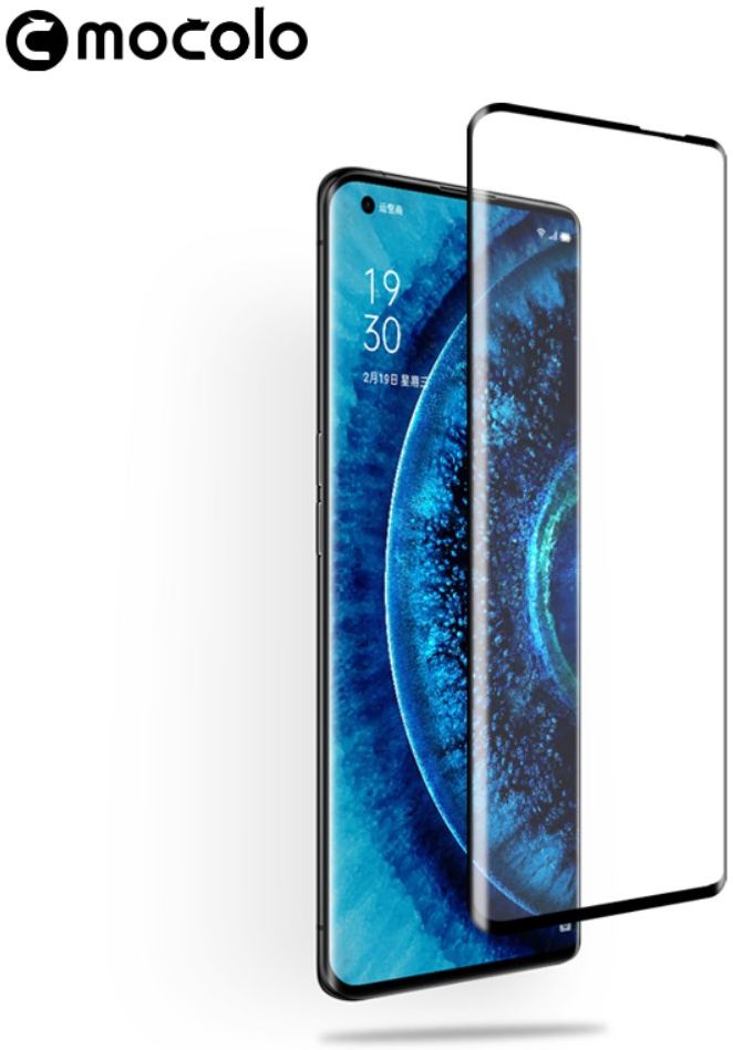 Oppo Find X2 (Pro) Tempered Glass 3D Screen Protector Zwart afbeelding 4