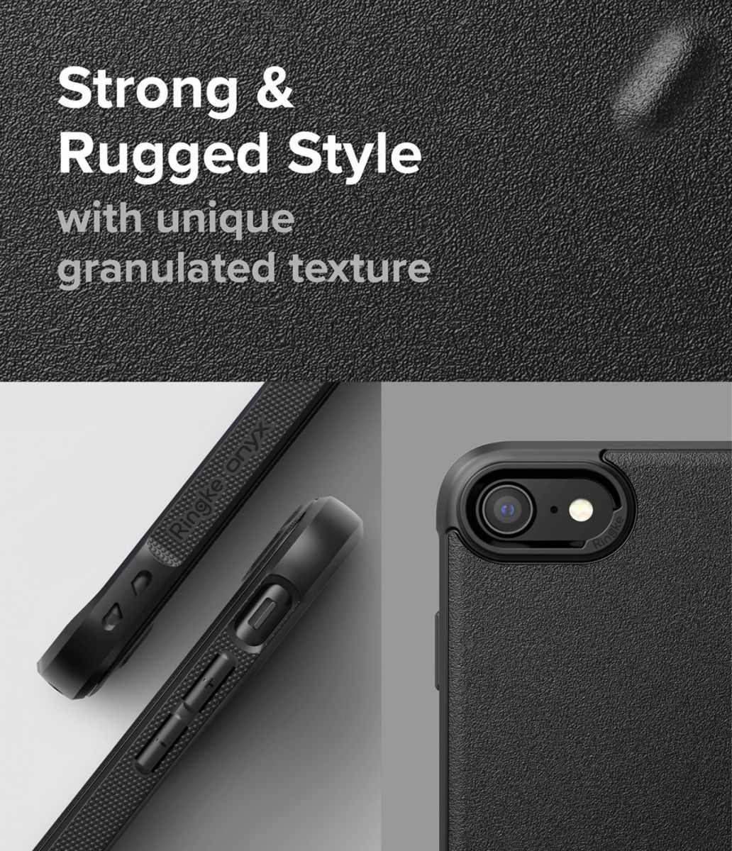 Ringke Onyx iPhone SE (2020/2022) / 8 / 7 Hoesje Flexibel TPU Zwart afbeelding 5