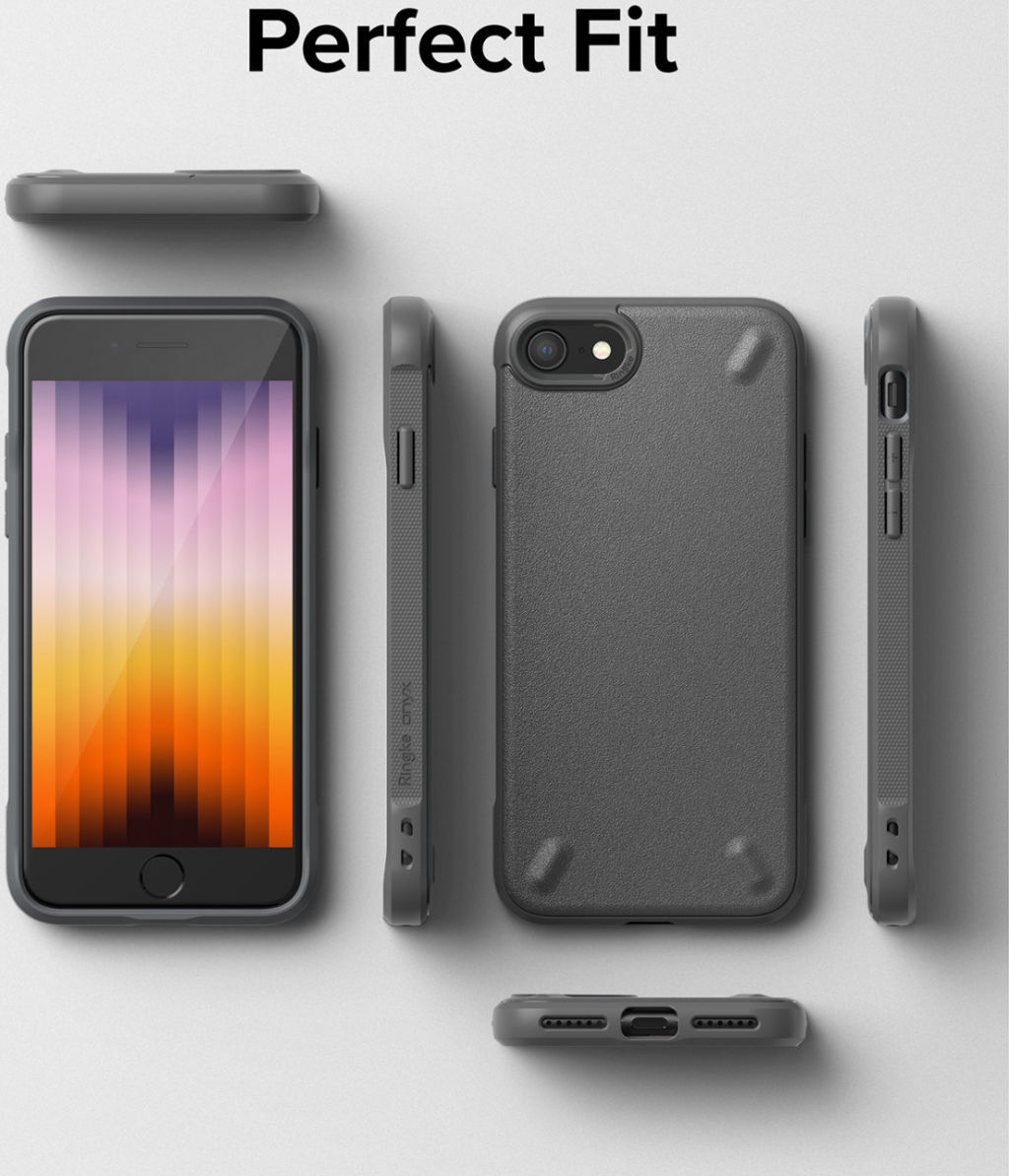 Ringke Onyx iPhone SE (2020/2022) / 8 / 7 Hoesje Flexibel TPU Zwart afbeelding 9