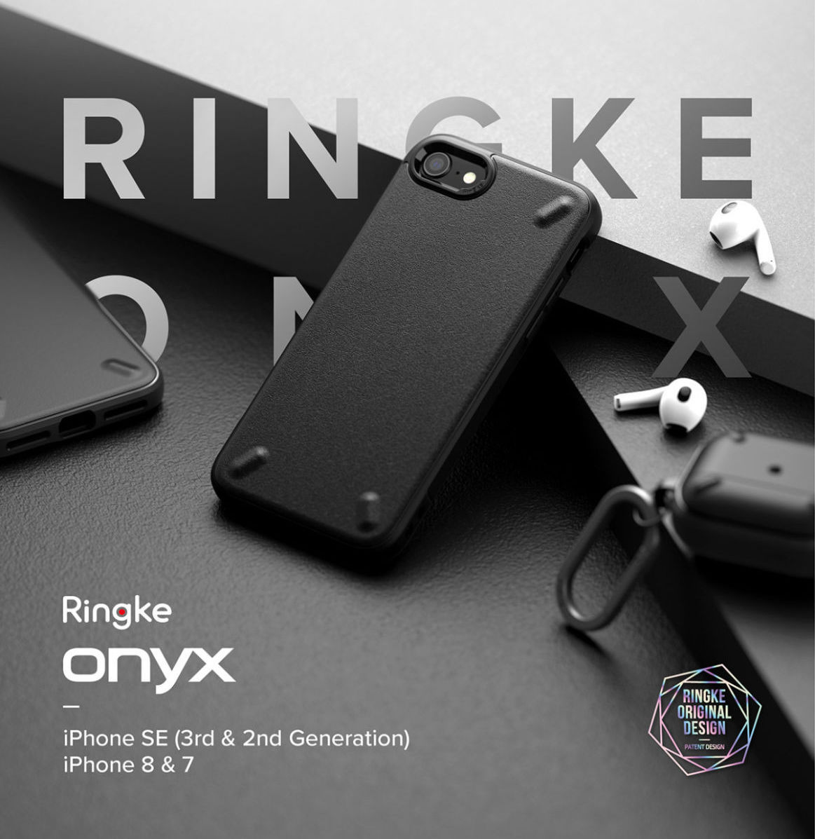Ringke Onyx iPhone SE (2020/2022) / 8 / 7 Hoesje Flexibel TPU Zwart afbeelding 10