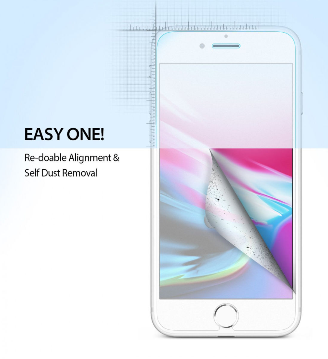 Ringke Anti-Stof iPhone SE 2020 / 2022 Screen Protector [2-Pack] afbeelding 4