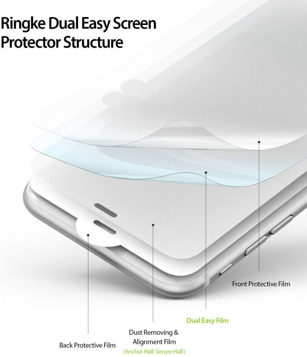 Ringke Anti-Stof iPhone SE 2020 / 2022 Screen Protector [2-Pack] afbeelding 8