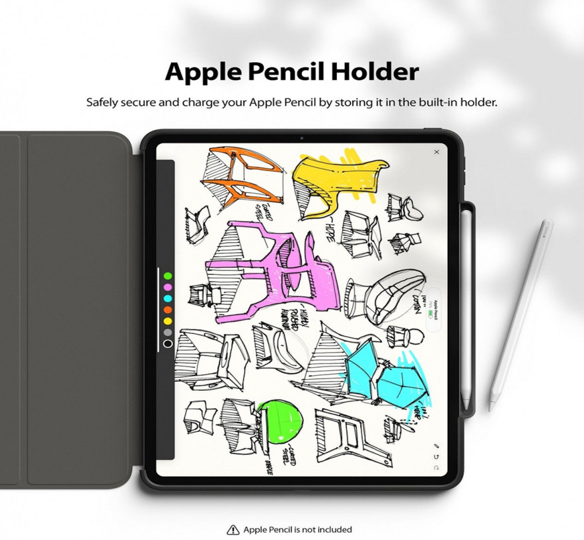 Ringke Smart Case iPad Pro 11 2018/2020/2021/Air (2020) Hoes Zwart afbeelding 3
