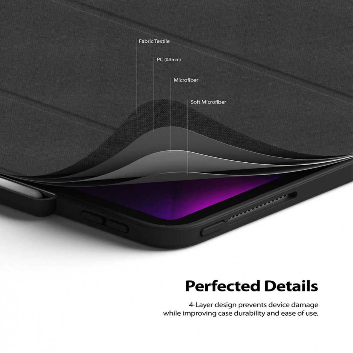 Ringke Smart Case iPad Pro 11 2018/2020/2021/Air (2020) Hoes Zwart afbeelding 6