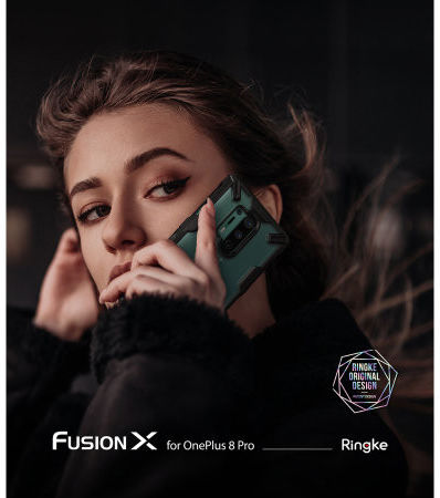 Ringke Fusion X OnePlus 8 Pro Hoesje Zwart afbeelding 7