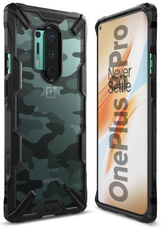Ringke Fusion X OnePlus 8 Pro Hoesje Camo Zwart afbeelding 2
