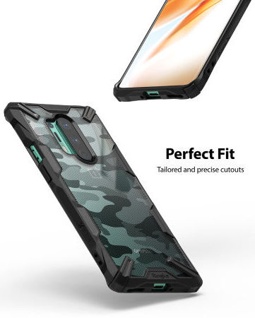 Ringke Fusion X OnePlus 8 Pro Hoesje Camo Zwart afbeelding 3