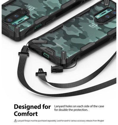 Ringke Fusion X OnePlus 8 Pro Hoesje Camo Zwart afbeelding 6