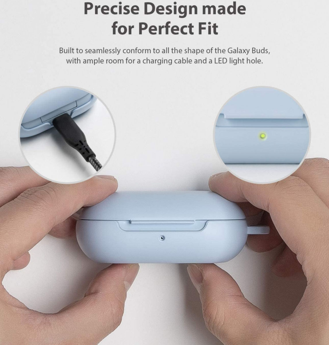 Ringke Samsung Galaxy Buds Stevig TPU Hoesje Blauw afbeelding 4