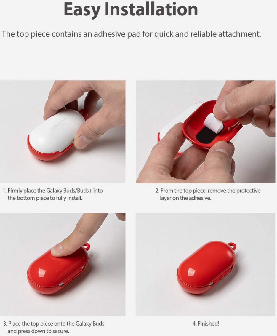 Ringke Samsung Galaxy Buds Stevig TPU Hoesje Blauw afbeelding 8