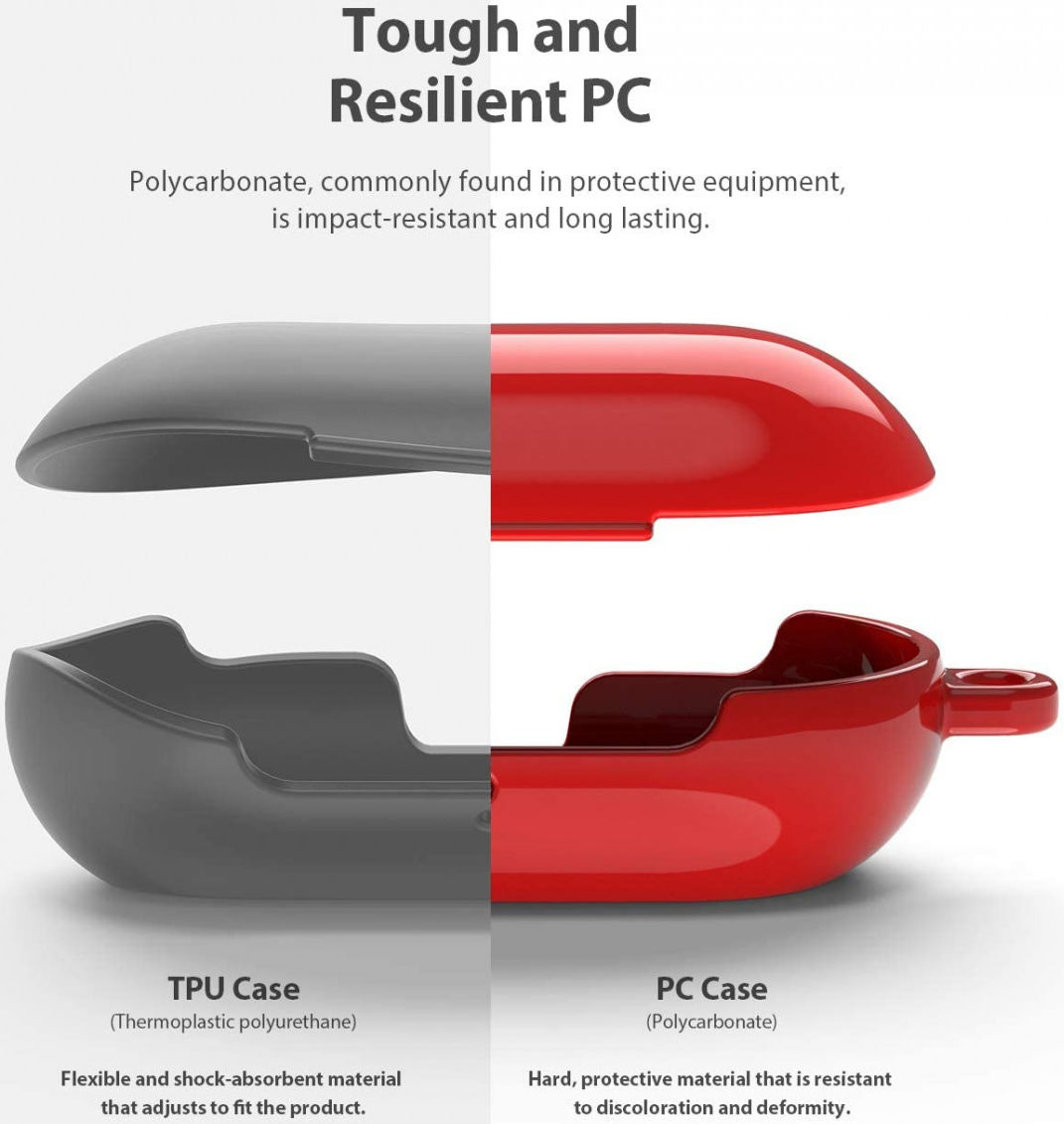 Ringke Samsung Galaxy Buds Stevig TPU Hoesje Rood afbeelding 2