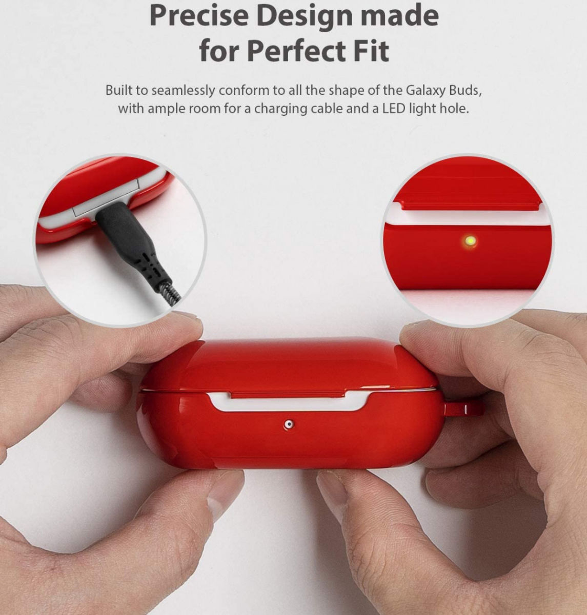 Ringke Samsung Galaxy Buds Stevig TPU Hoesje Rood afbeelding 4