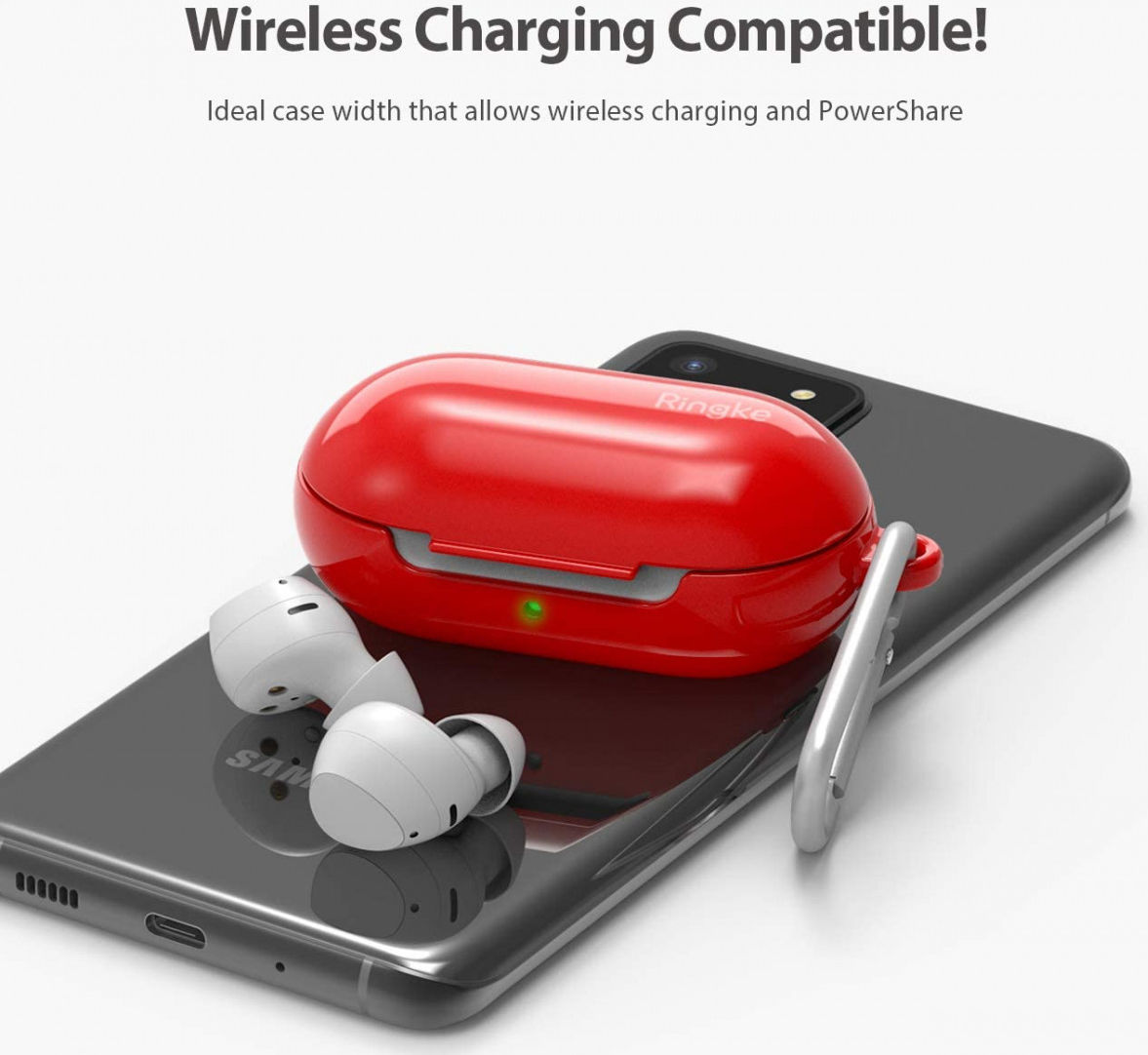 Ringke Samsung Galaxy Buds Stevig TPU Hoesje Rood afbeelding 6