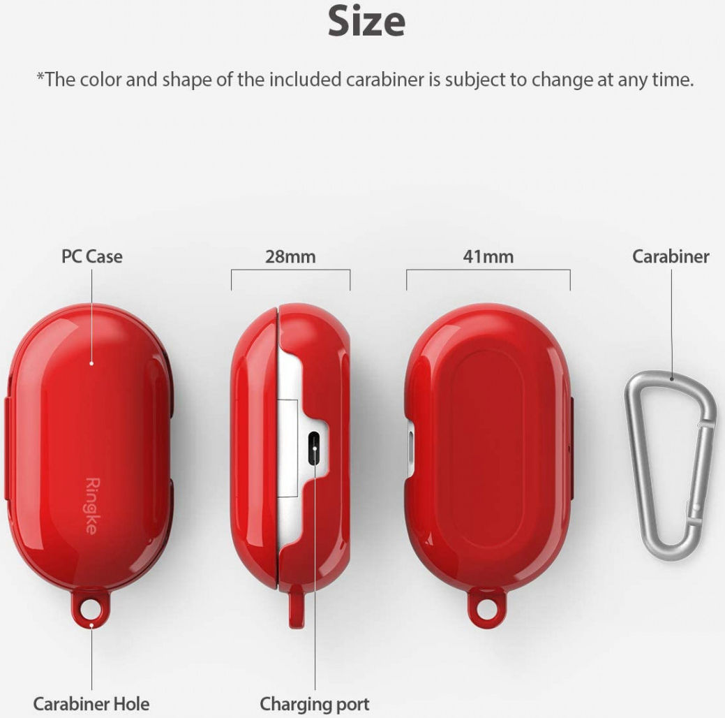 Ringke Samsung Galaxy Buds Stevig TPU Hoesje Rood afbeelding 9