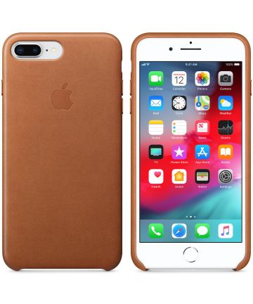 Originele Apple iPhone 8 / 7 Plus Leather Case Bruin Hoesjes