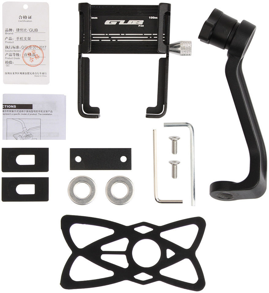 GUB P20 Universele Telefoonhouder Voor Motor en Scooter Zwart afbeelding 6