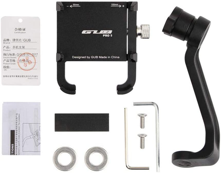 GUB Pro 5 Universele Telefoonhouder voor Motor en Scooter Zwart afbeelding 7