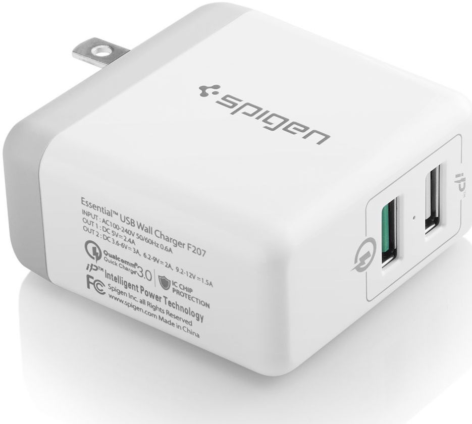 Spigen Essential F207 Quick Charge 3.0 inklapbare Oplader 2 Poorten afbeelding 9
