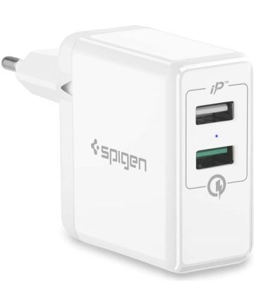 Spigen Essential F207 Quick Charge 3.0 Compacte Oplader 2 Poorten Opladers