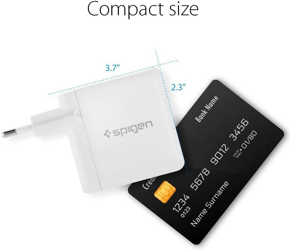 Spigen Essential F207 Quick Charge 3.0 Compacte Oplader 2 Poorten afbeelding 5