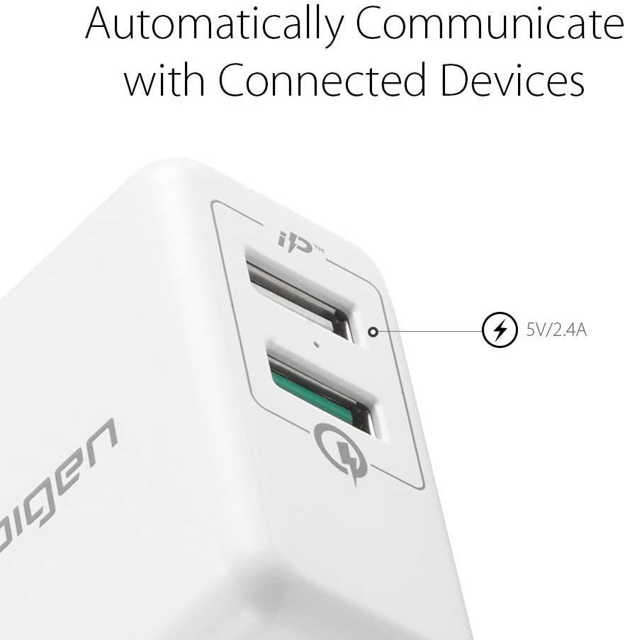 Spigen Essential F207 Quick Charge 3.0 Compacte Oplader 2 Poorten afbeelding 6