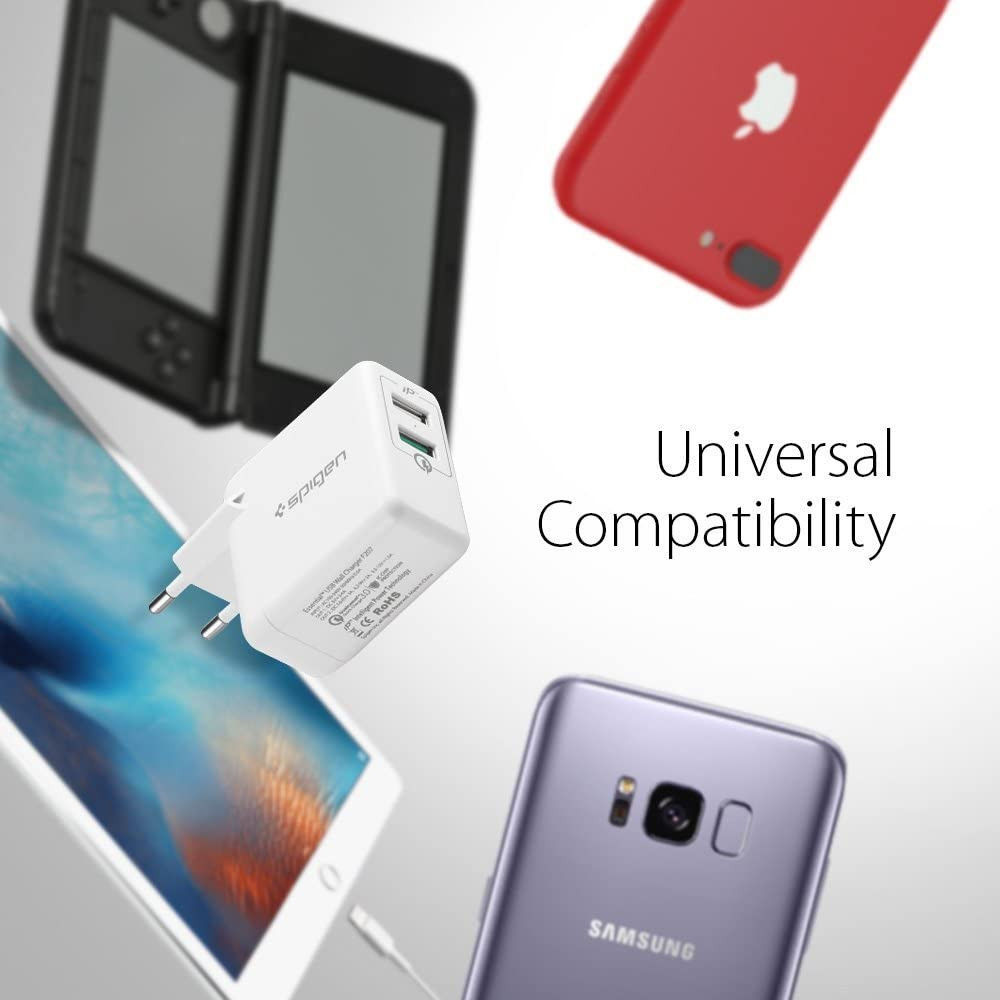 Spigen Essential F207 Quick Charge 3.0 Compacte Oplader 2 Poorten afbeelding 7