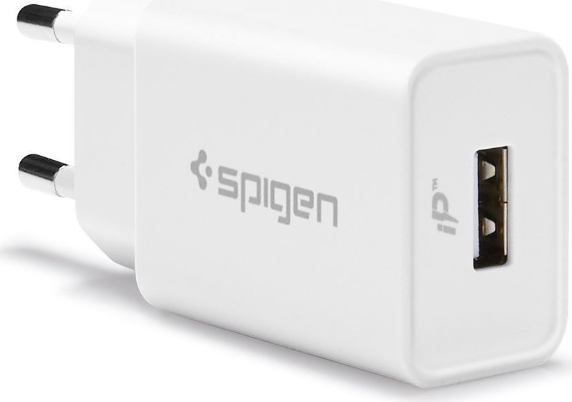 Spigen Essential F110 Oplader 2.4A met USB Poort Wit afbeelding 1