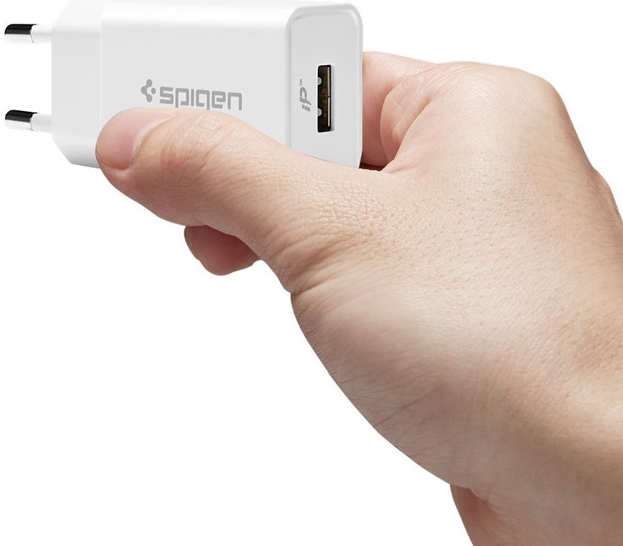 Spigen Essential F110 Oplader 2.4A met USB Poort Wit afbeelding 7