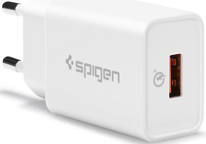 Spigen Essential F111 Quick Charge 3.0 18W USB Lader 2.4A Wit afbeelding 1