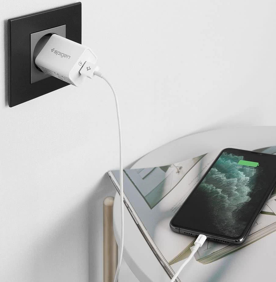 Spigen Essential F111 Quick Charge 3.0 18W USB Lader 2.4A Wit afbeelding 7
