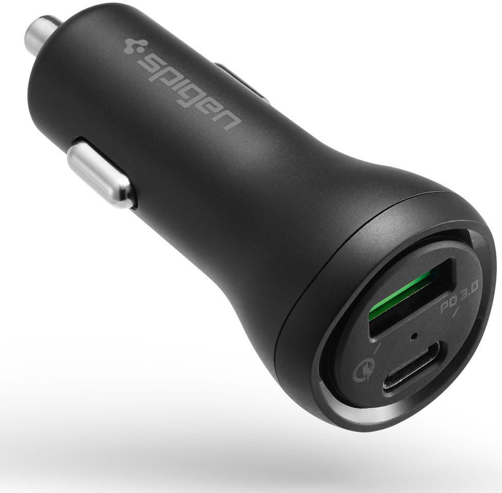 Spigen F31QC USB-C Quick Charge 45W Oplader Auto Zwart afbeelding 2