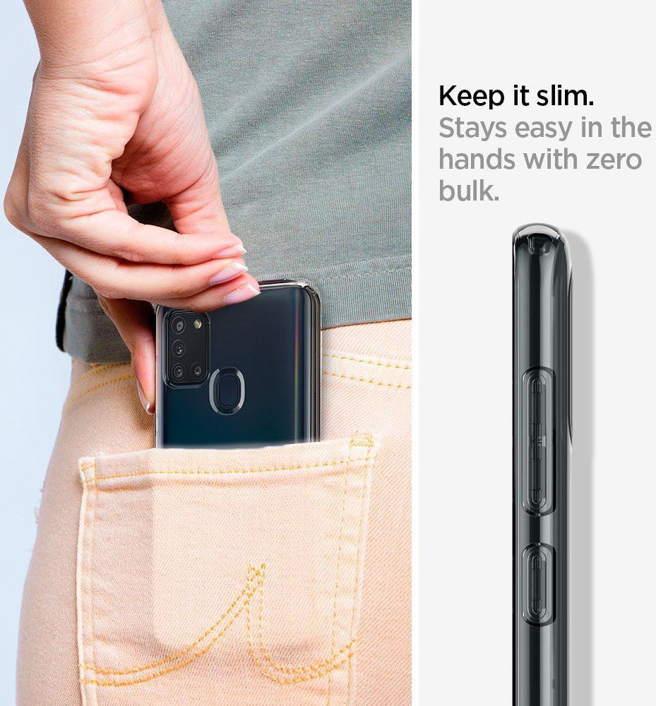 Spigen Liquid Crystal Samsung Galaxy A21s Hoesje Transparant afbeelding 5