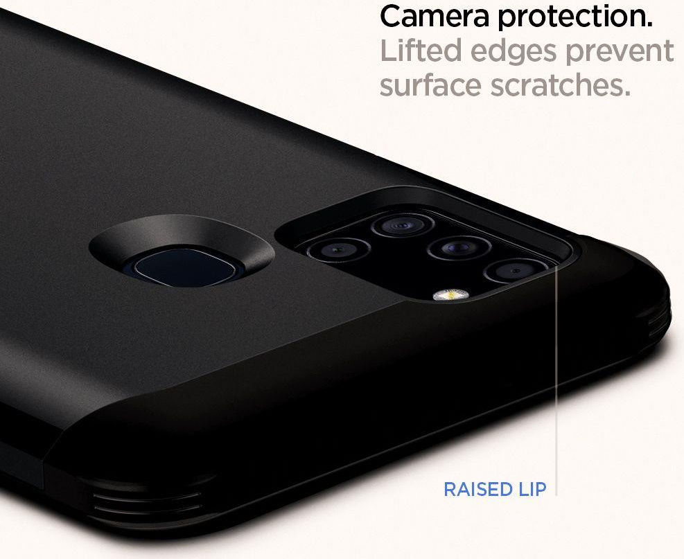 Spigen Tough Armor Samsung Galaxy A21s Hoesje Metal Slate afbeelding 5