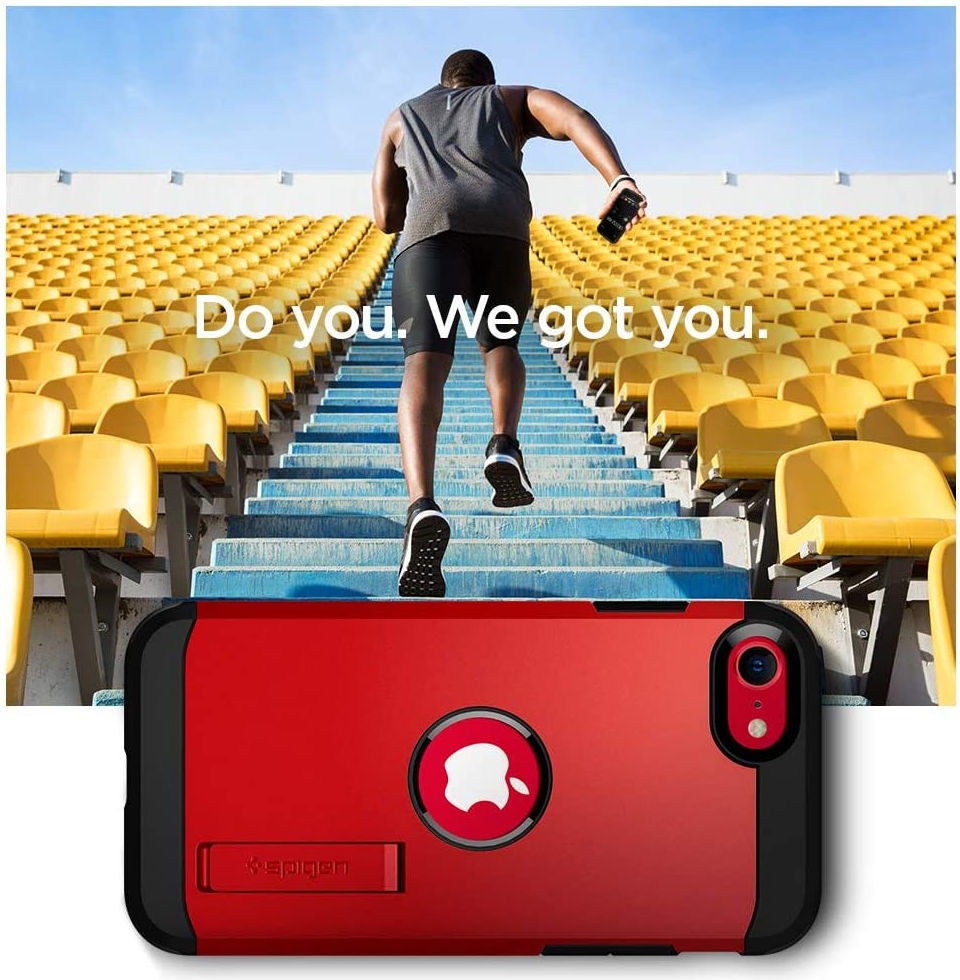 Spigen Tough Armor 2 Apple iPhone SE (2020/2022) Hoesje Rood afbeelding 2
