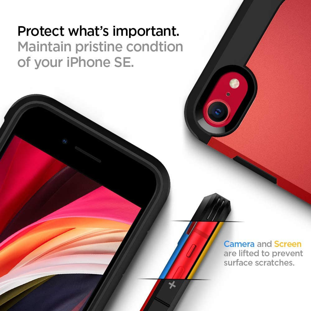 Spigen Tough Armor 2 Apple iPhone SE (2020/2022) Hoesje Rood afbeelding 6