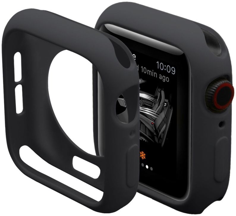 Apple Watch 40MM Hoesje Flexibel TPU met Folie Screenprotector Zwart afbeelding 5