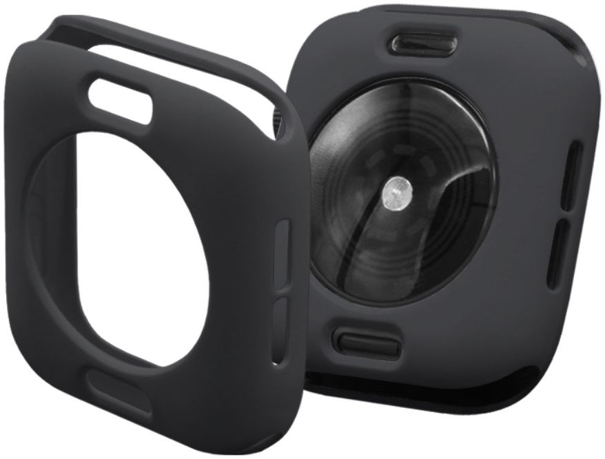 Apple Watch 40MM Hoesje Flexibel TPU met Folie Screenprotector Zwart afbeelding 6