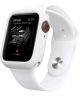 Apple Watch 44MM Hoesje Flexibel TPU met Folie Screenprotector Wit