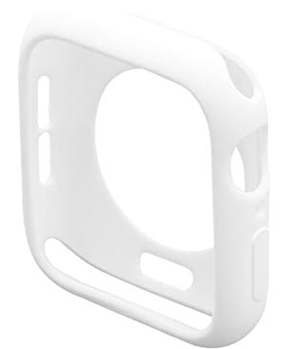 Apple Watch 44MM Hoesje Flexibel TPU met Folie Screenprotector Wit afbeelding 4