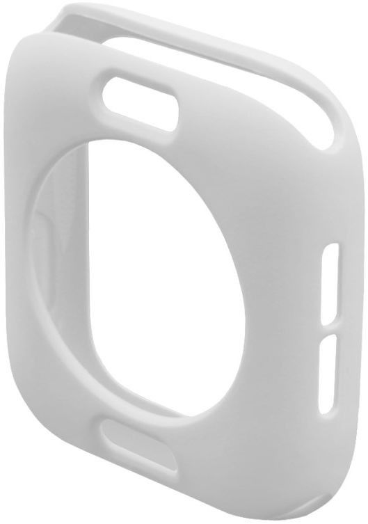 Apple Watch 44MM Hoesje Flexibel TPU met Folie Screenprotector Wit afbeelding 5