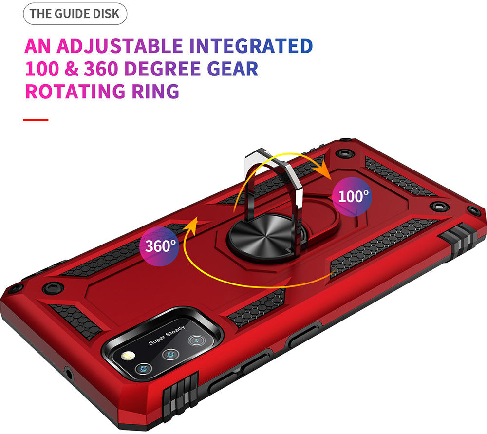 Samsung Galaxy A41 Hybride Hoesje met Kickstand Groen afbeelding 4
