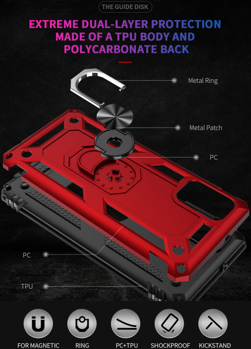 Samsung Galaxy A41 Hybride Hoesje met Kickstand Groen afbeelding 5